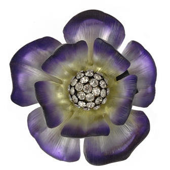 Alexis Bittar Large Lucite Begonia Pin, $416 Retail