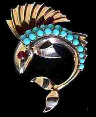 Boucher Fish Brooch, c. 1943, $389 Retail