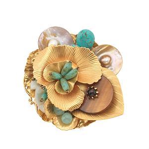Miriam Haskell Shell Pin From Avelle, $300 Retail, Now $195, or $17/Week