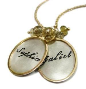 HM_silver_gold_1485_retail Heather Moore Oval Charm Necklace, $1485 Retail as shown