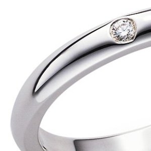 Silver_Tif_RIng_dia Elsa Peretti Band Ring in Silver with Diamond from Tiffany and Co., $275 Retail
