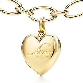 TC_Heart_locket 18K Heart Locket from Tiffany and Co., Locket $400 Retail, Locket with Gold Necklace, $2700 Retail