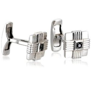 Sterling Silver and Black Diamond Cufflinks, $50 Retail