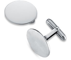 Oval Engravable Silver Cufflinks from Blue Nile, $75 Retail