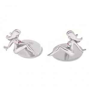 Mud Flap Jill Cufflinks by Wendy Brandes, $350 Retail